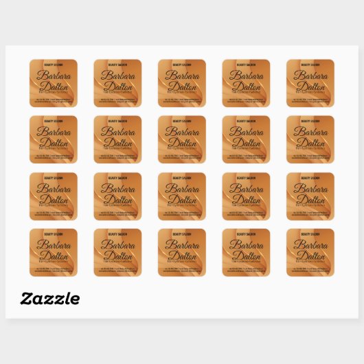 Terracotta Ocher Beige Gold Vierkante Sticker (Vel)
