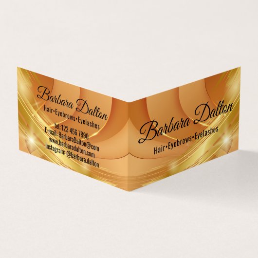 Terracotta Ocher Beige Gold Visitekaartje (Buitenkant)