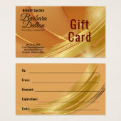 Terracotta Ocher Beige Gouden Cadeaubonnen Visitekaartje (Voorkant /achterkant)