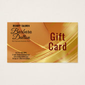 Terracotta Ocher Beige Gouden Cadeaubonnen Visitekaartje (Voorkant)