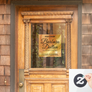 Terracotta oker beige goud. Zakelijke Accessoires Raamsticker