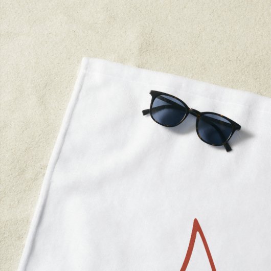 Terracotta | Ombre Beach Sand Monogram Strandlaken (In situ)