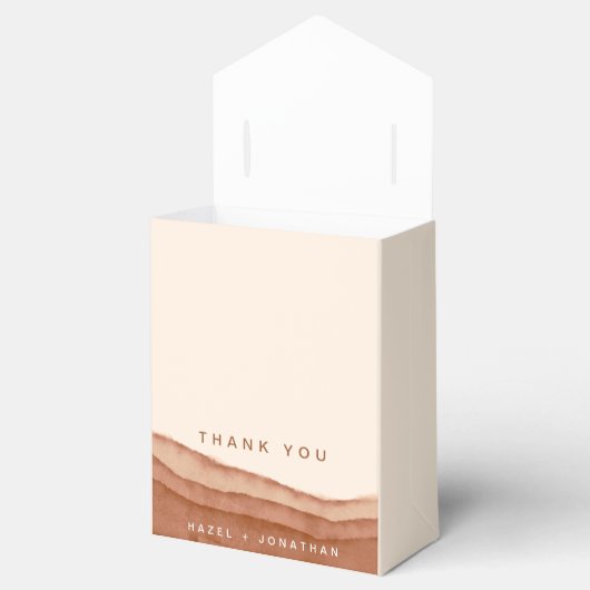 Terracotta Ombre Boho Bedankdoosjes (Geopend)