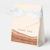 Terracotta Ombre Boho Bedankdoosjes (Voorkant Zijde)