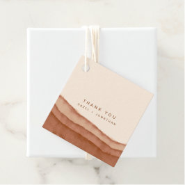 Terracotta Ombre Boho Bedankjes Labels