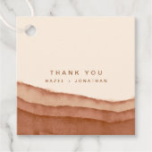 Terracotta Ombre Boho Bedankjes Labels (Voorkant)