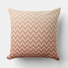 Terracotta Ombre Chevron-Sierkussen Kussen