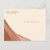 Terracotta Ombre | De datum RSVP-agenda opslaan Briefkaart (Achterkant)