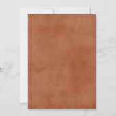 Terracotta Ombre | Minimale Boho Wedding Invitat Kaart (Achterkant)