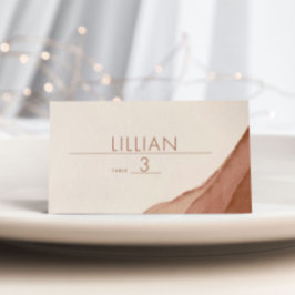 Terracotta Ombre | Minimale Boho Wedding Place Plaatskaartje