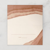 Terracotta Ombre | Minimale Boho Wedding Place Plaatskaartje (Buitenkant ongevouwen)