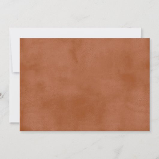 Terracotta Ombre | Minimale foto sparen de Datum Aankondiging (Achterkant)