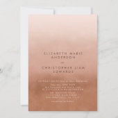 Terracotta Ombre Minimalist Boho Wedding Kaart (Voorkant)