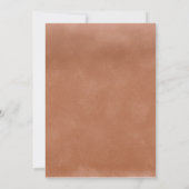 Terracotta Ombre Minimalist Boho Wedding Kaart (Achterkant)