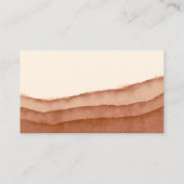 Terracotta Ombre Minimalist Boho Wedding Registrr. Visitekaartje (Achterkant)