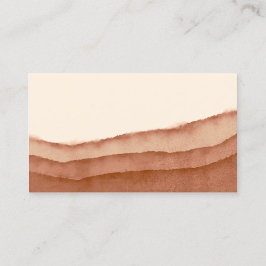 Terracotta Ombre Minimalist Boho Wedding Registrr. Visitekaartje (Achterkant)