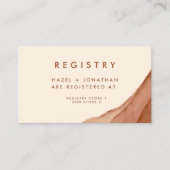 Terracotta Ombre Minimalist Boho Wedding Registrr. Visitekaartje (Voorkant)