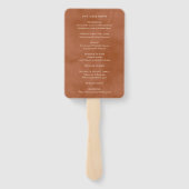 Terracotta Ombre | Minimalistisch Boho-huwelijkspr Handwaaier (Achterkant)