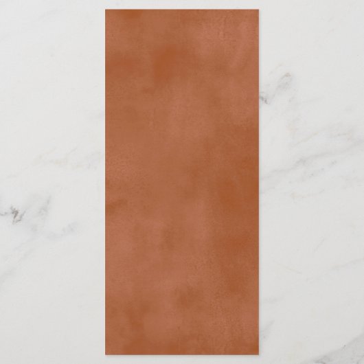 Terracotta Ombre | Minimalistisch Boho Wedding Menu (Achterkant)