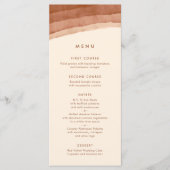Terracotta Ombre | Minimalistisch Boho Wedding Menu (Voorkant)