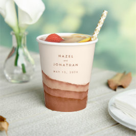 Terracotta Ombre | Minimalistisch Boho Wedding Papieren Bekers