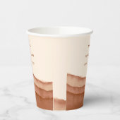 Terracotta Ombre | Minimalistisch Boho Wedding Papieren Bekers (Links)