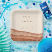 Terracotta Ombre | Minimalistisch Boho Wedding Papieren Bordje (Feest)