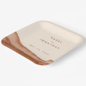 Terracotta Ombre | Minimalistisch Boho Wedding Papieren Bordje (Gebogen)