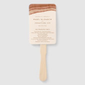 Terracotta Ombre | Minimalistisch Boho Wedding-pro Handwaaier (Voorkant)