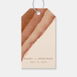 Terracotta Ombre | Minimalistische Boho Cadeaulabel