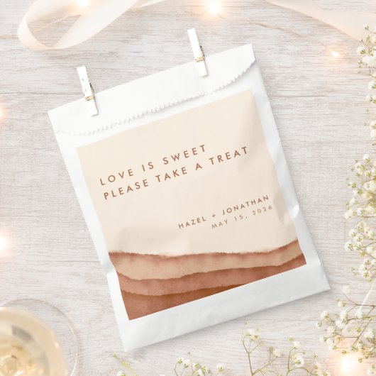 Terracotta Ombre | Minimalistische Boho-huwelijksg Bedankzakje (Geknipt)