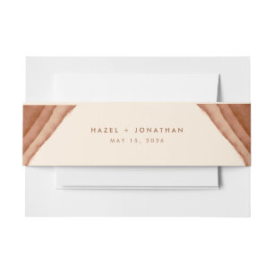 Terracotta Ombre Minimalistische Boho Uitnodigingen Wikkel