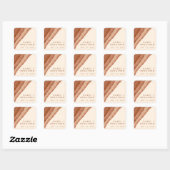 Terracotta Ombre | Minimalistische Boho Vierkante Sticker (Vel)