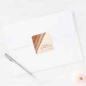 Terracotta Ombre | Minimalistische Boho Vierkante Sticker (Envelop)