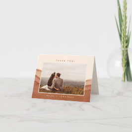 Terracotta Ombre | Minimalistische foto Bedankkaart