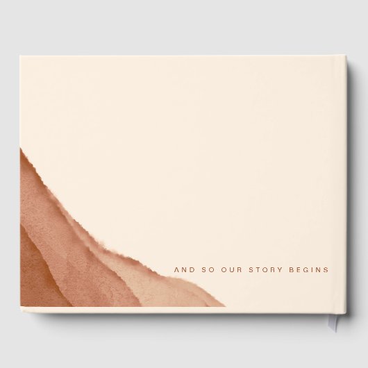 Terracotta Ombre | Weddenschap-boek Gastenboek (Achterkant)