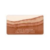 Terracotta Ombre | Zachte Waterverf Etiket (Voorkant)