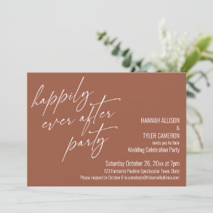 Terracotta Ontvangst Happily Ever After Feest Kaart
