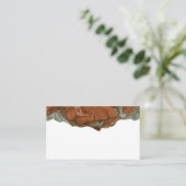 Terracotta Oranje & Blauwgroen minimale FLAT-plaat Visitekaartje (Staand voorkant)