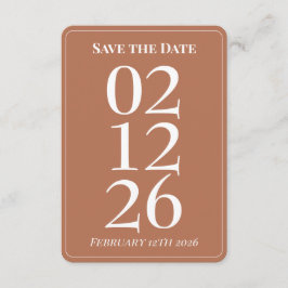 Terracotta Oranje Bruiloft Save the Date Kaarten