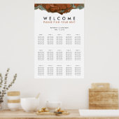 Terracotta Oranje- en Blauwgroen minimalistisch zi Poster (Keuken)