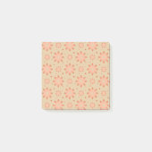 Terracotta oranje en zandbeige delicate margriet post-it® notes (Voorkant)