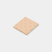 Terracotta oranje en zandbeige delicate margriet post-it® notes (Schuin)