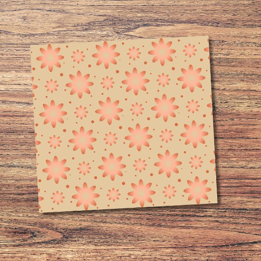 Terracotta oranje en zandbeige delicate margriet post-it® notes