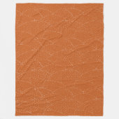 Terracotta Oranje geometrisch lijnpatroon Fleece Deken (Voorkant)