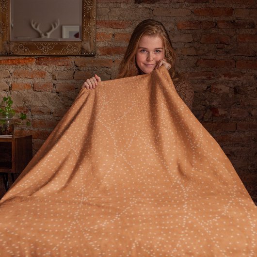  Terracotta Oranje geometrisch lijnpatroon Fleece Deken