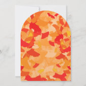 Terracotta Oranje Rode Herfst Ginkgo verlaat bruil Kaart (Achterkant)