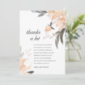 TERRACOTTA ORANJE WATERVERF STROOMWEDING BEDANKKAART (Staand voorkant)