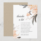 TERRACOTTA ORANJE WATERVERF STROOMWEDING BEDANKKAART (Voorkant / Achterkant)