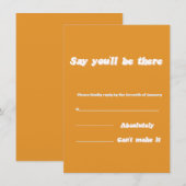 Terracotta Oranje Wedding Enclosure Card Informatiekaartje (Voorkant / Achterkant)